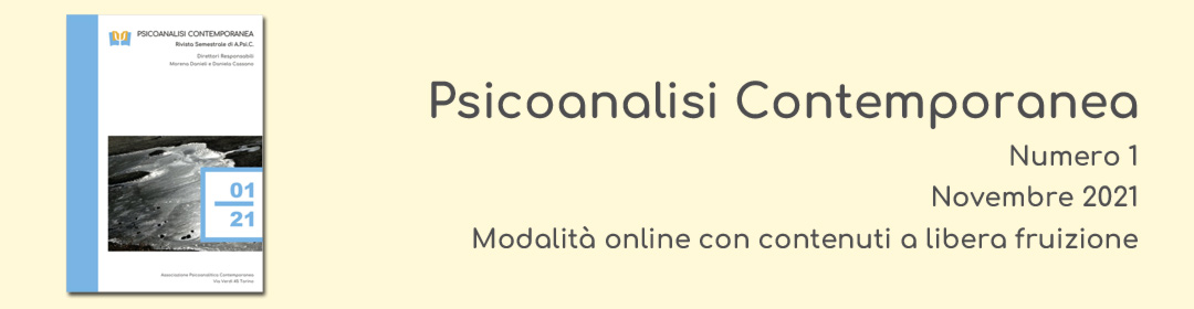 Rivista Psicoanalisi Contemporanea di A.Psi.C Associazione Psicoanalitica Contemporanea Torino